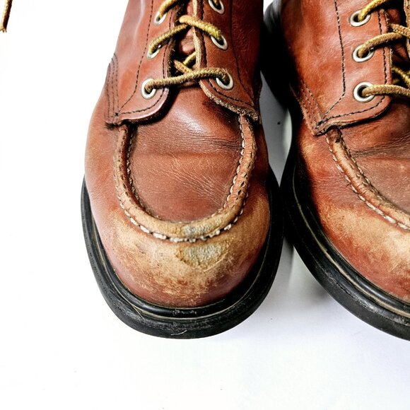 Red Wing Leather SuperSole Moc Toe Ankle Work Boot - Size 8 Vintage Red Wings - Picture 5 of 8